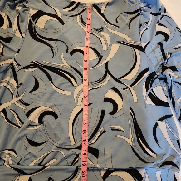 INC TOP WOMEN XXL BLUE Side-Tie Surplice NECKLINE LONG SLEEVE - Picture 7 of 9